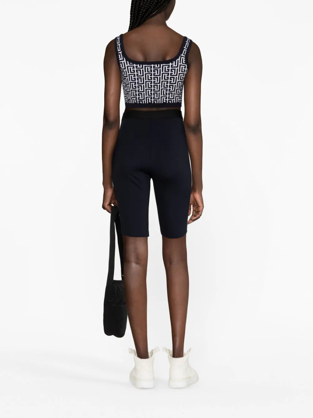BALMAIN Cropped Knit Bra Top