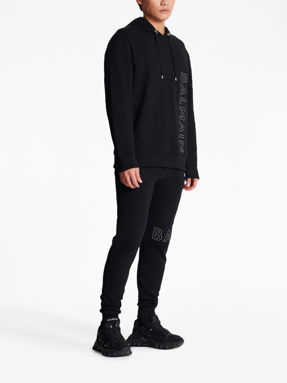 BALMAIN Embossed Balmain Hooded Sweatshirt