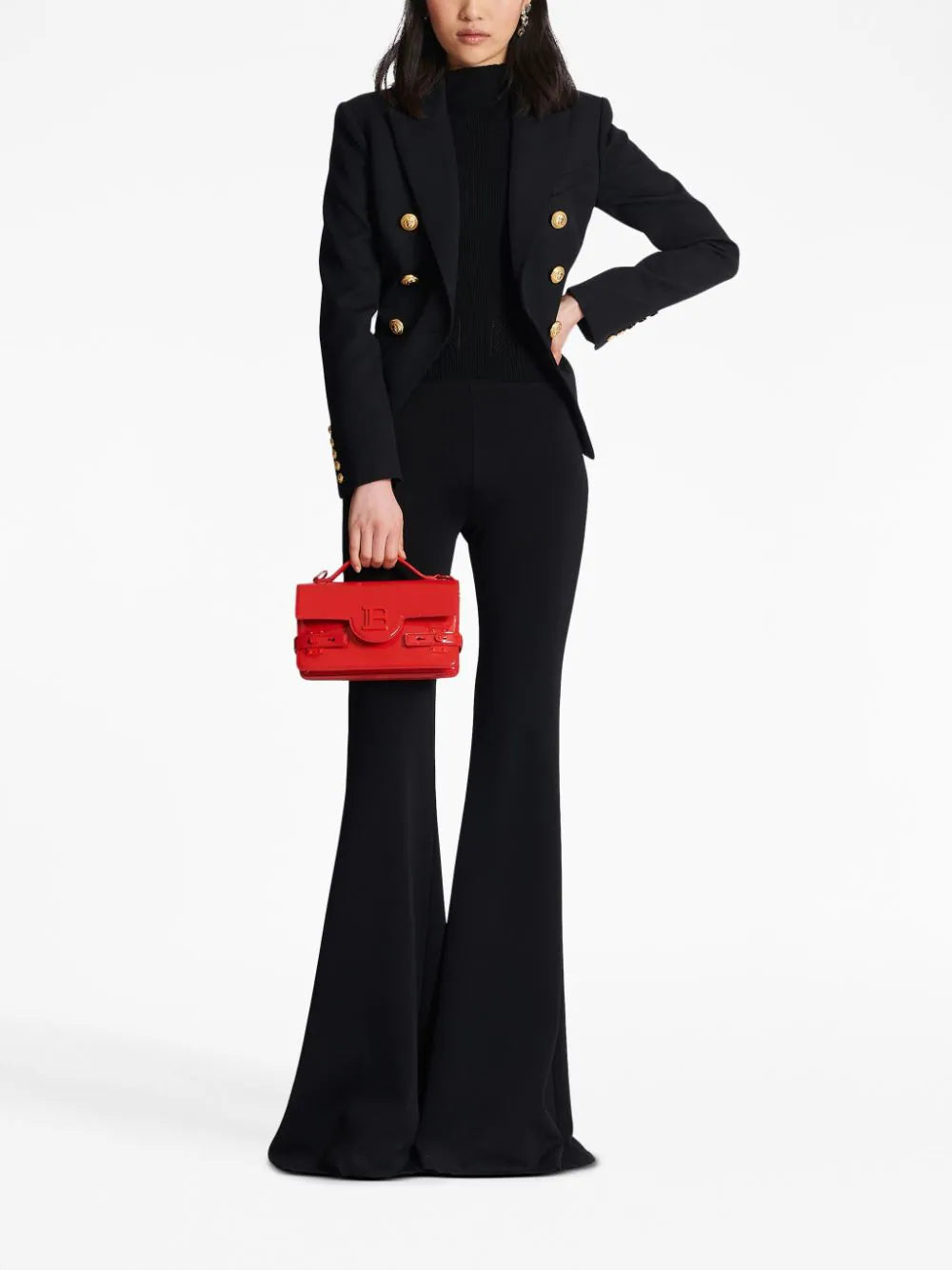 BALMAIN Fine Ribbed Knit Top