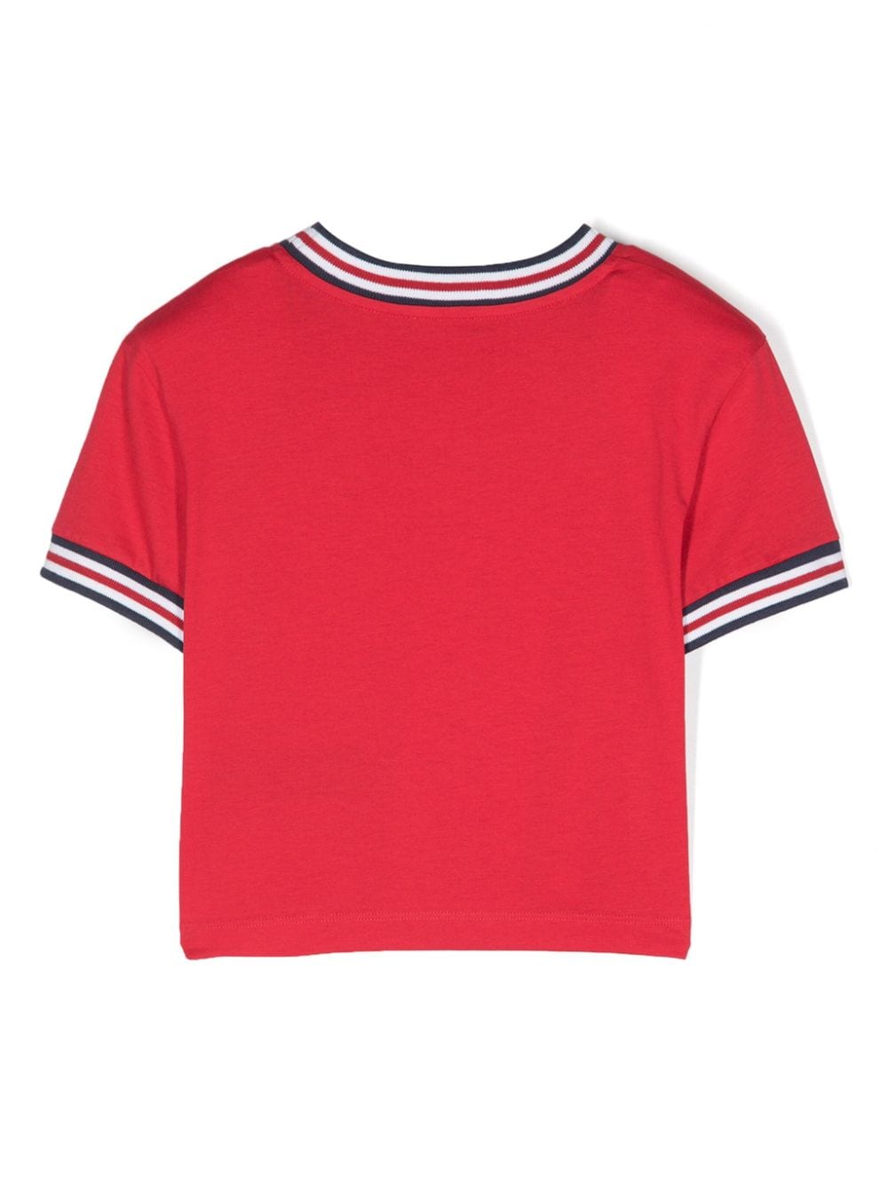 BALMAIN Kids Logo-print Striped-trim T-shirt