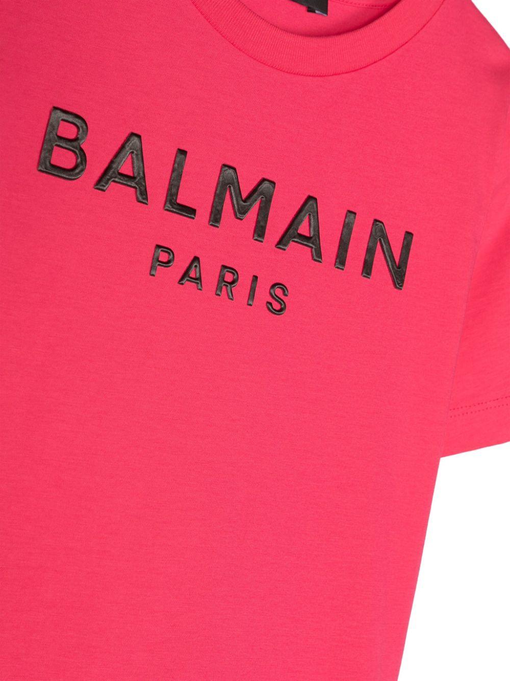 BALMAIN Kids Retro Balmain Print Jersey T-shirt