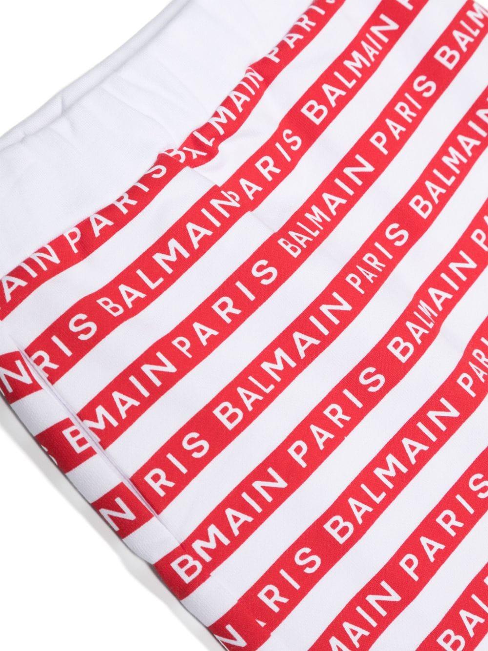 BALMAIN Kids Striped Skirt With Logo