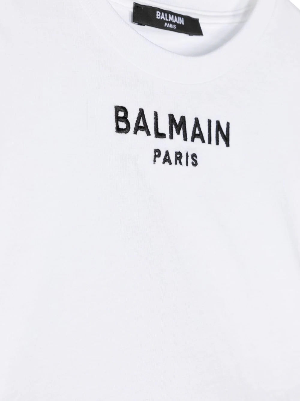 BALMAIN Kids T-shirt With Embroidered Logo