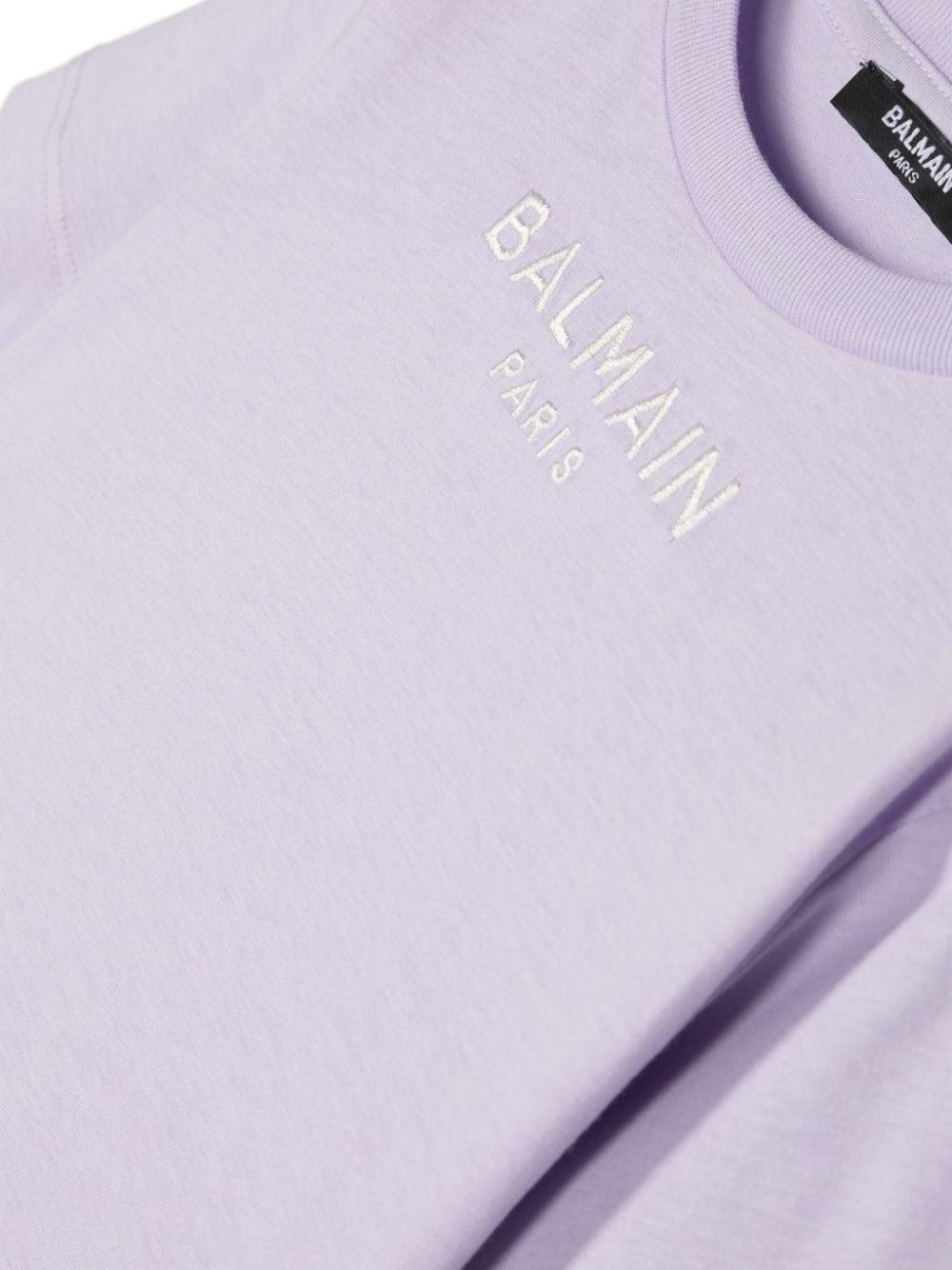 BALMAIN Kids T-shirt With Embroidered Logo