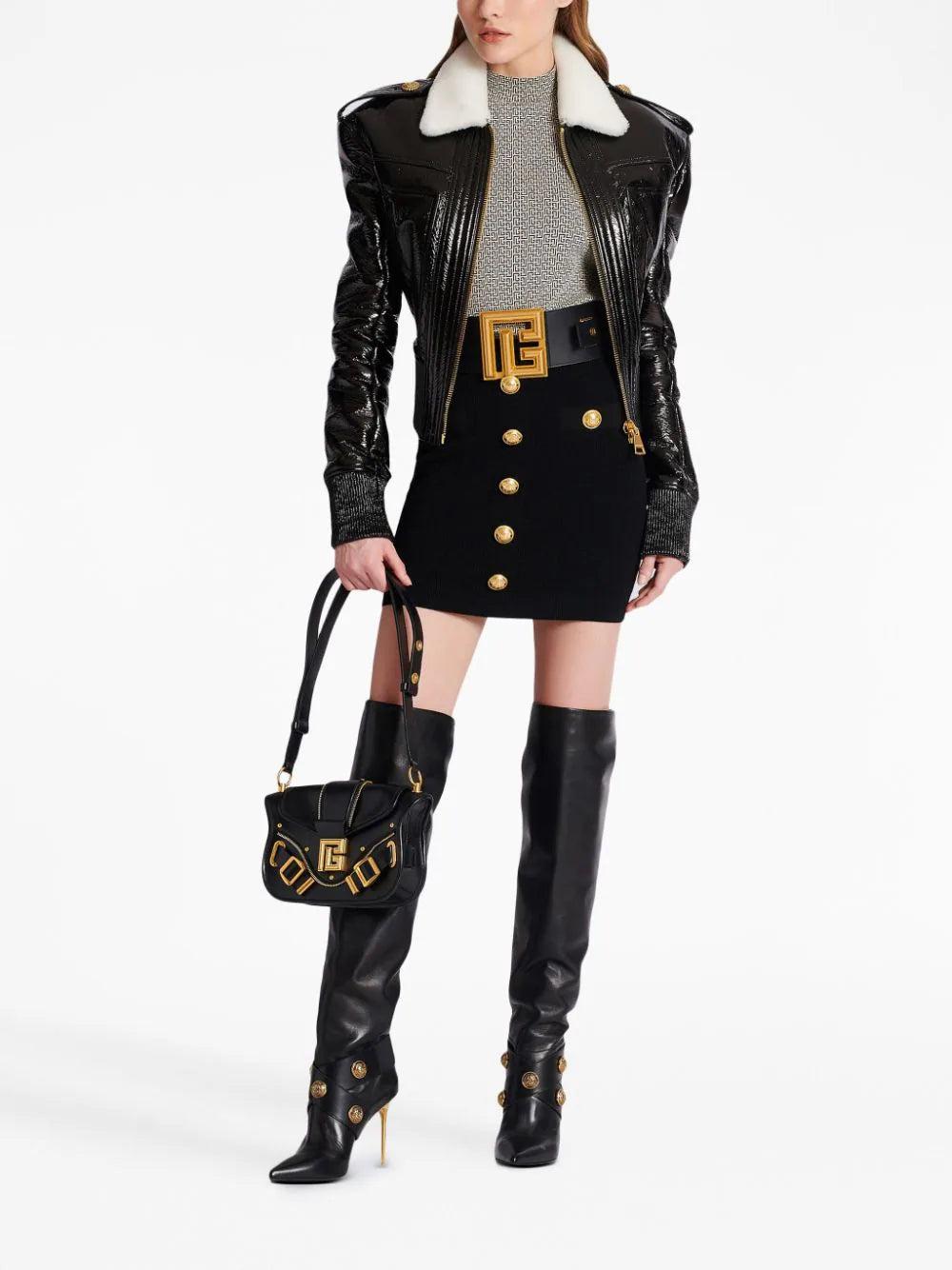 BALMAIN Knit Skirt With Buttons