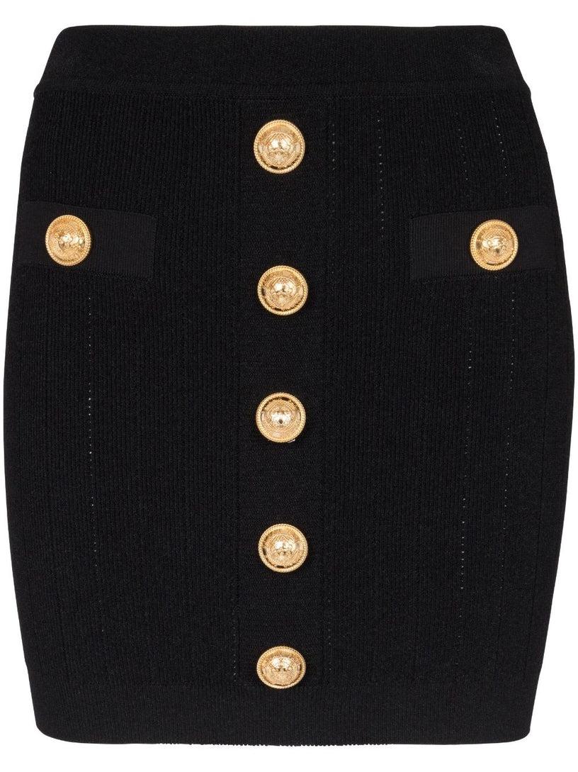 BALMAIN Knit skirt with buttons
