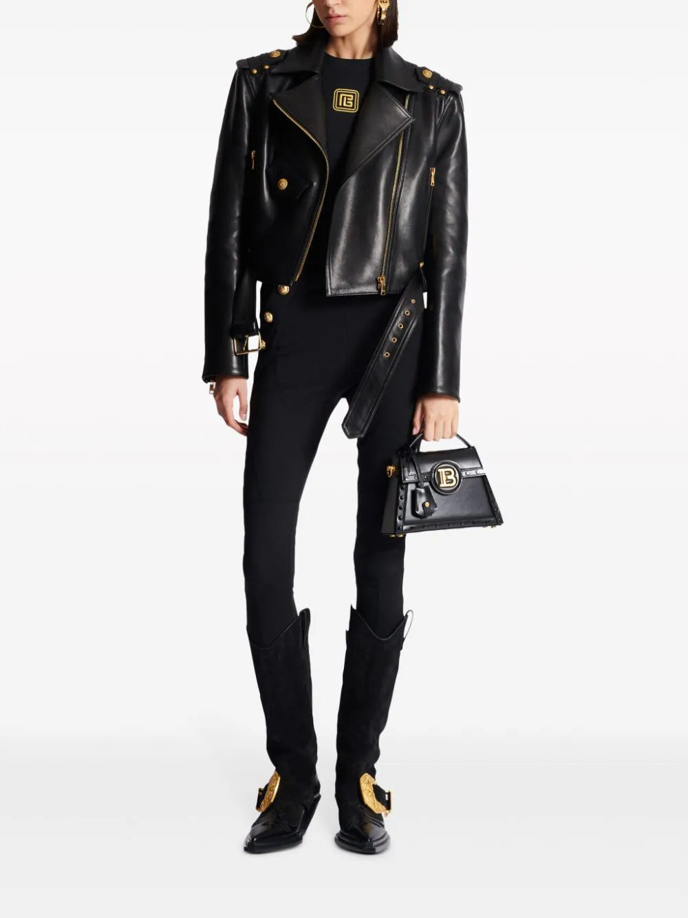 BALMAIN Leggings With 6 Buttons