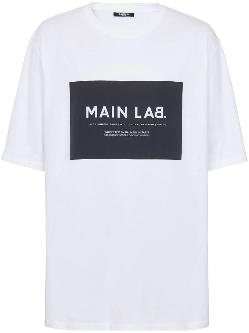 BALMAIN Main lab t-shirt label