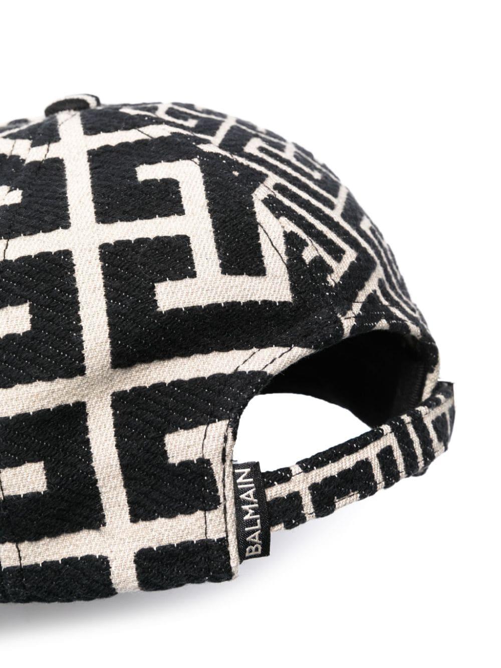 BALMAIN Monogram-jacquard Cap
