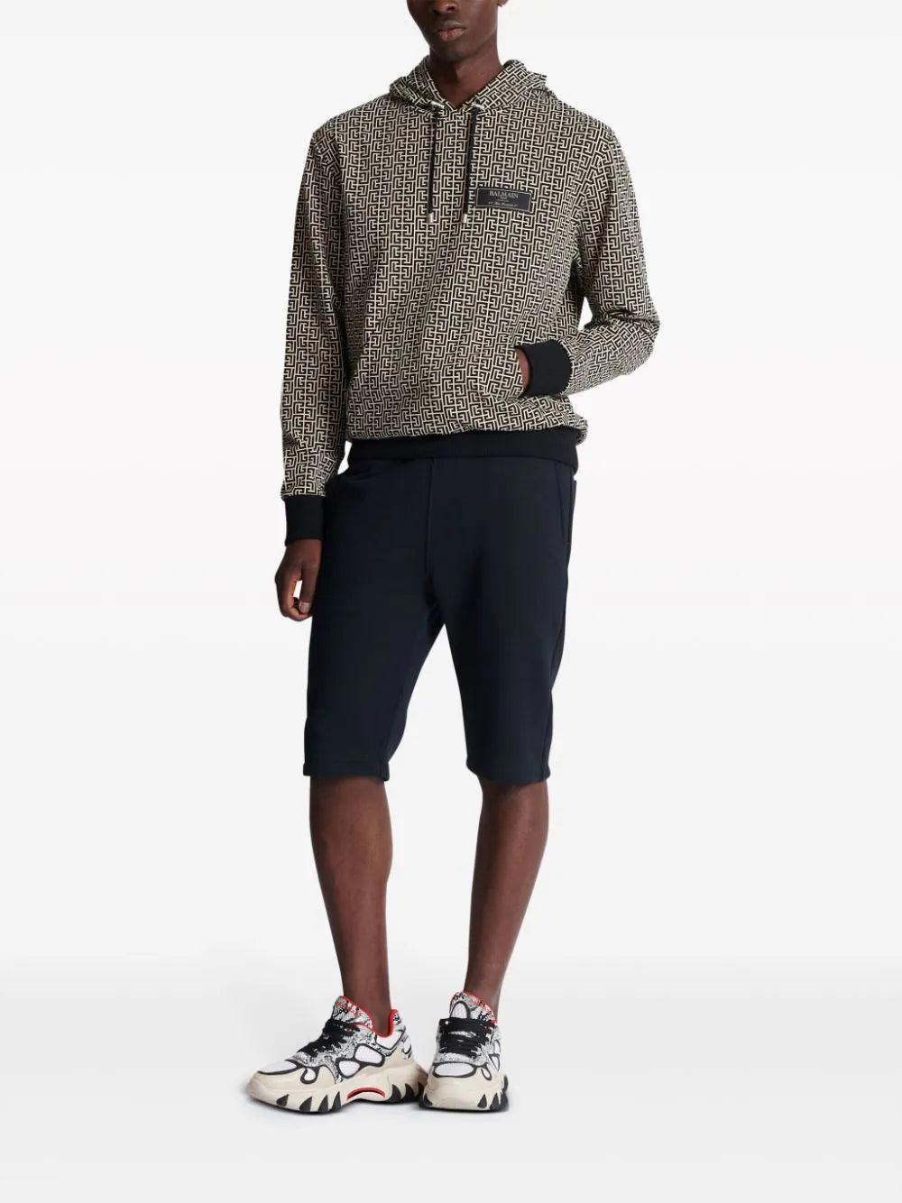 BALMAIN Monogram Jacquard Hoodie