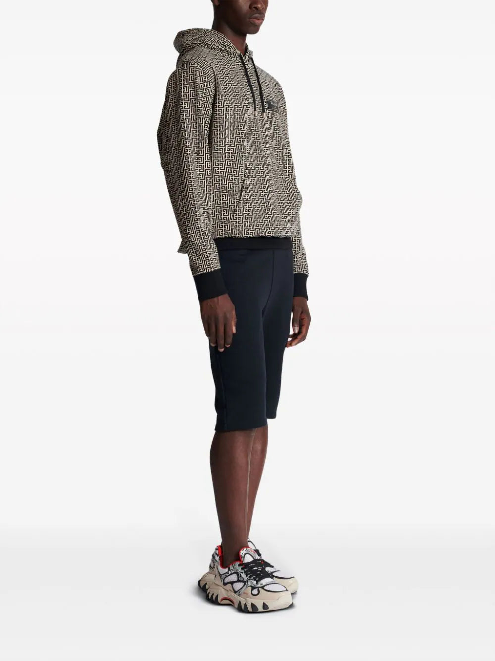 BALMAIN Monogram Jacquard Hoodie