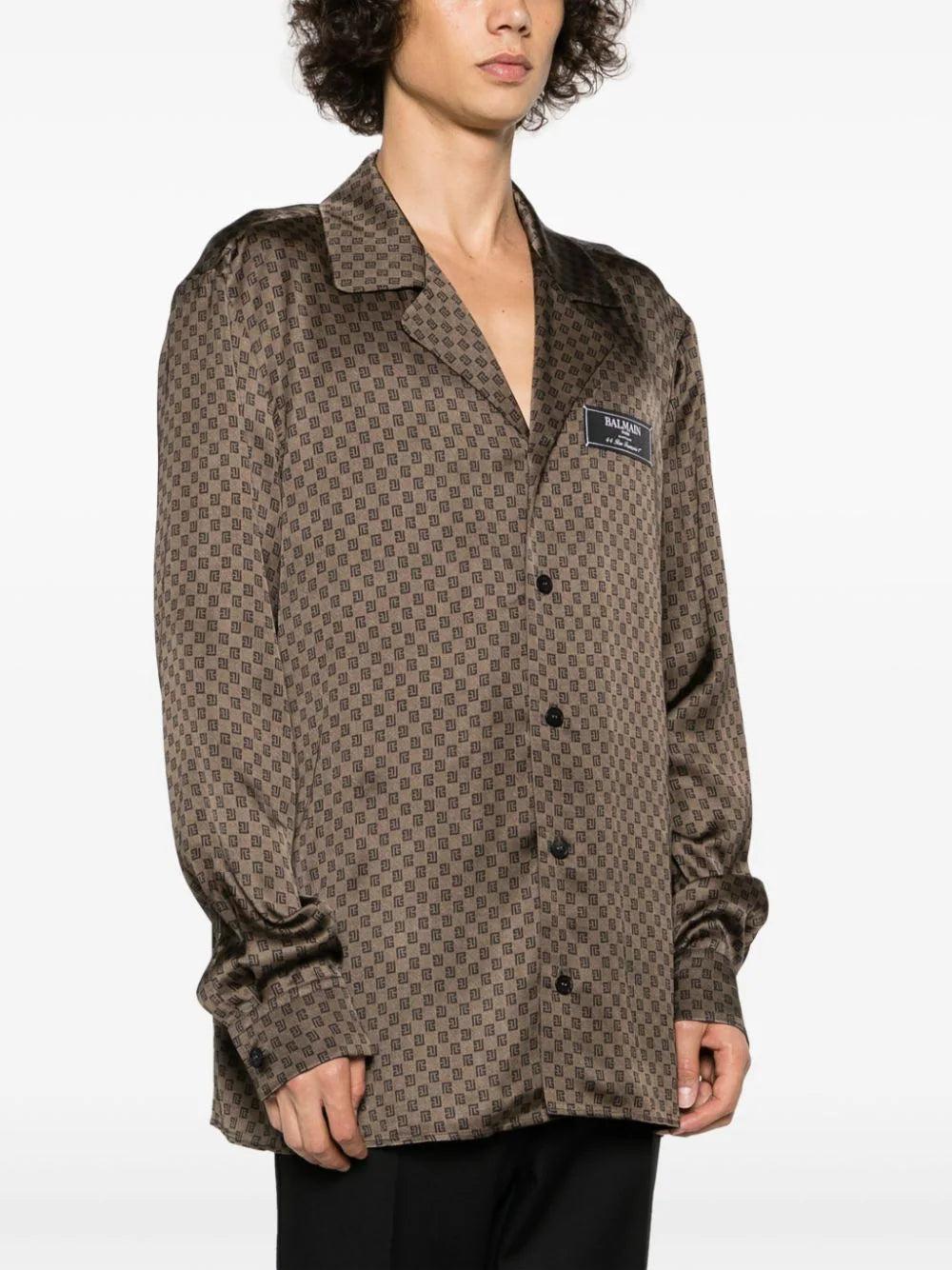 BALMAIN Monogram-printed Shirt