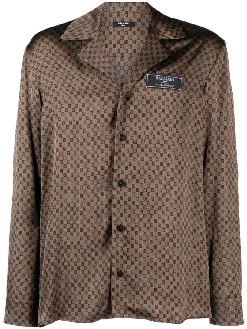 BALMAIN Monogram-printed shirt