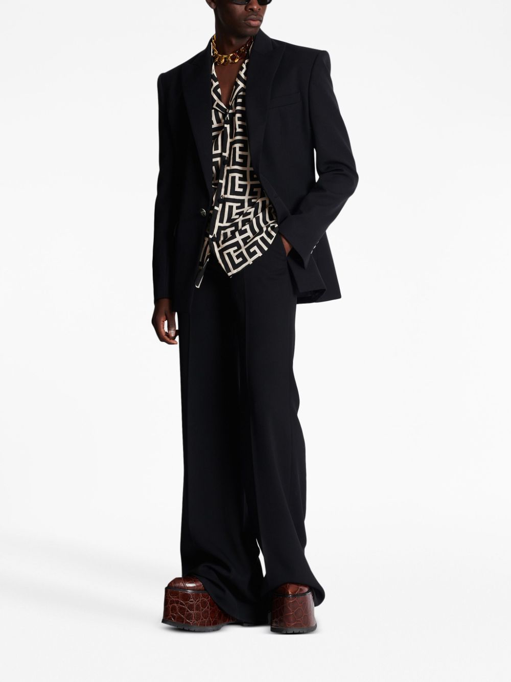 BALMAIN Monogram Printed Shirt