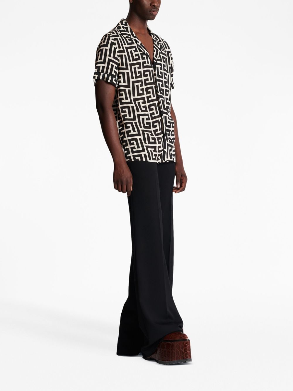 BALMAIN Monogram Printed Shirt