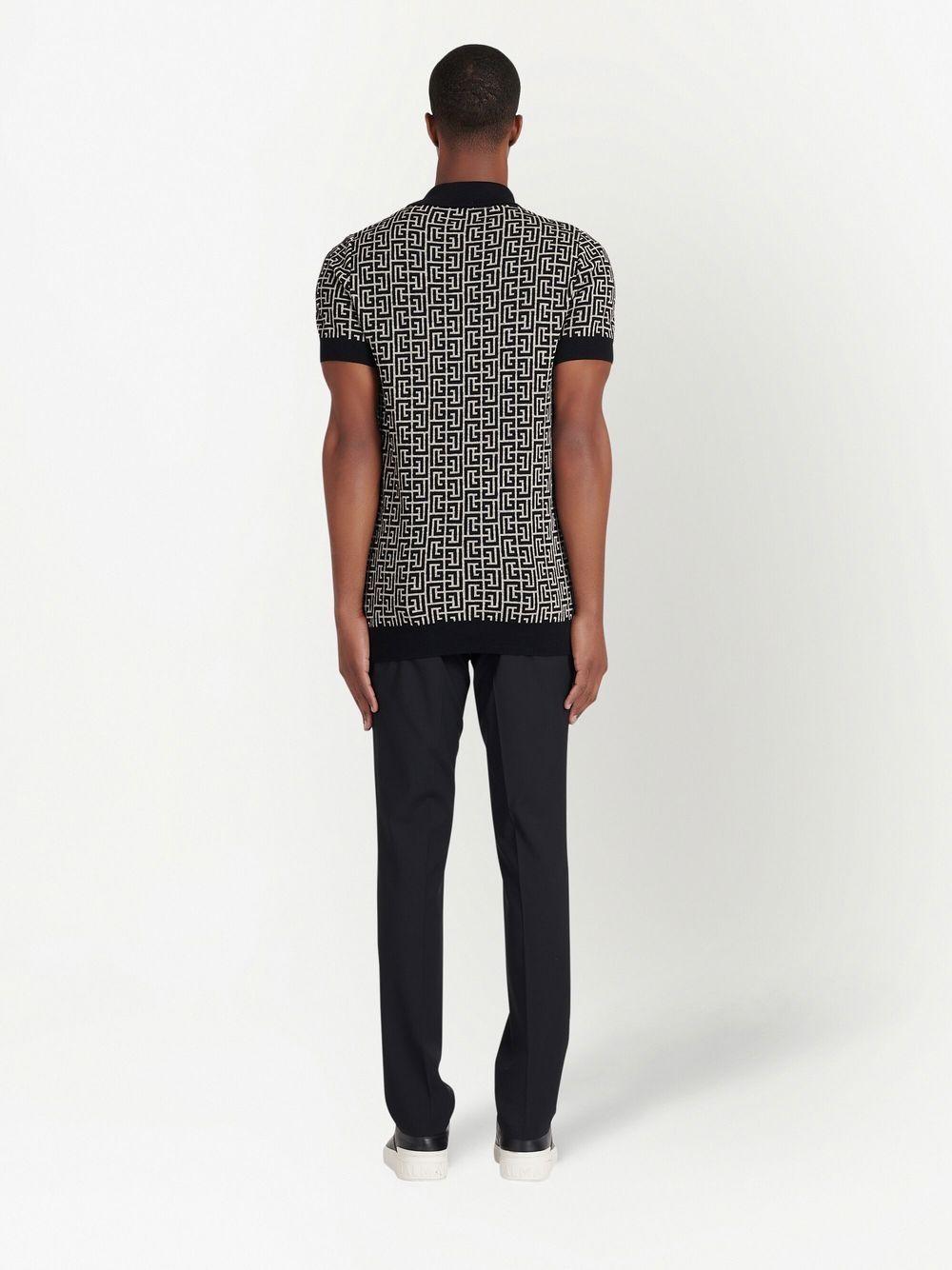 BALMAIN Monogrammed Polo Shirt