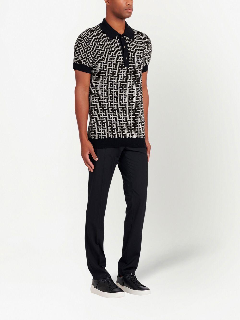 BALMAIN Monogrammed Polo Shirt