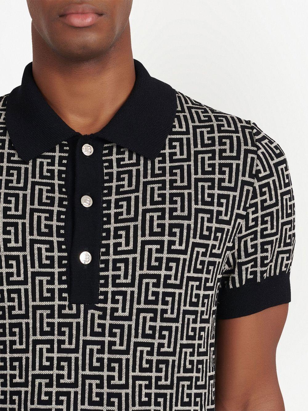 BALMAIN Monogrammed Polo Shirt