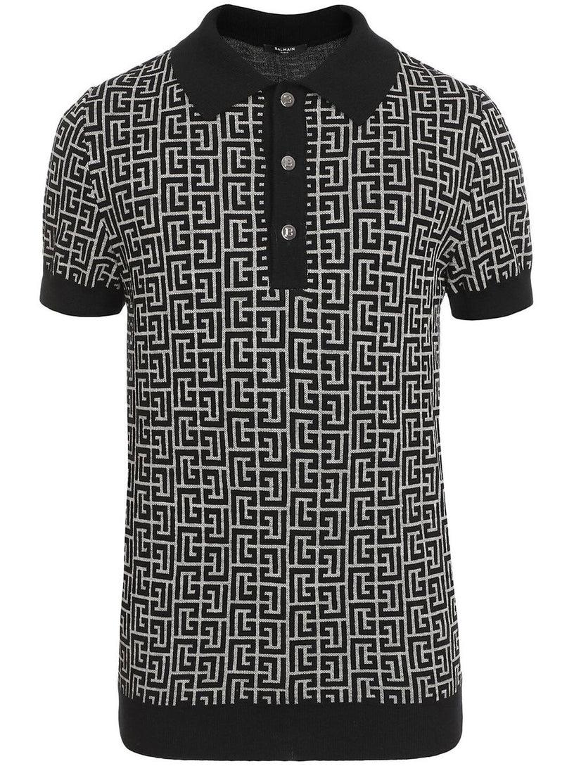 BALMAIN Monogrammed polo shirt