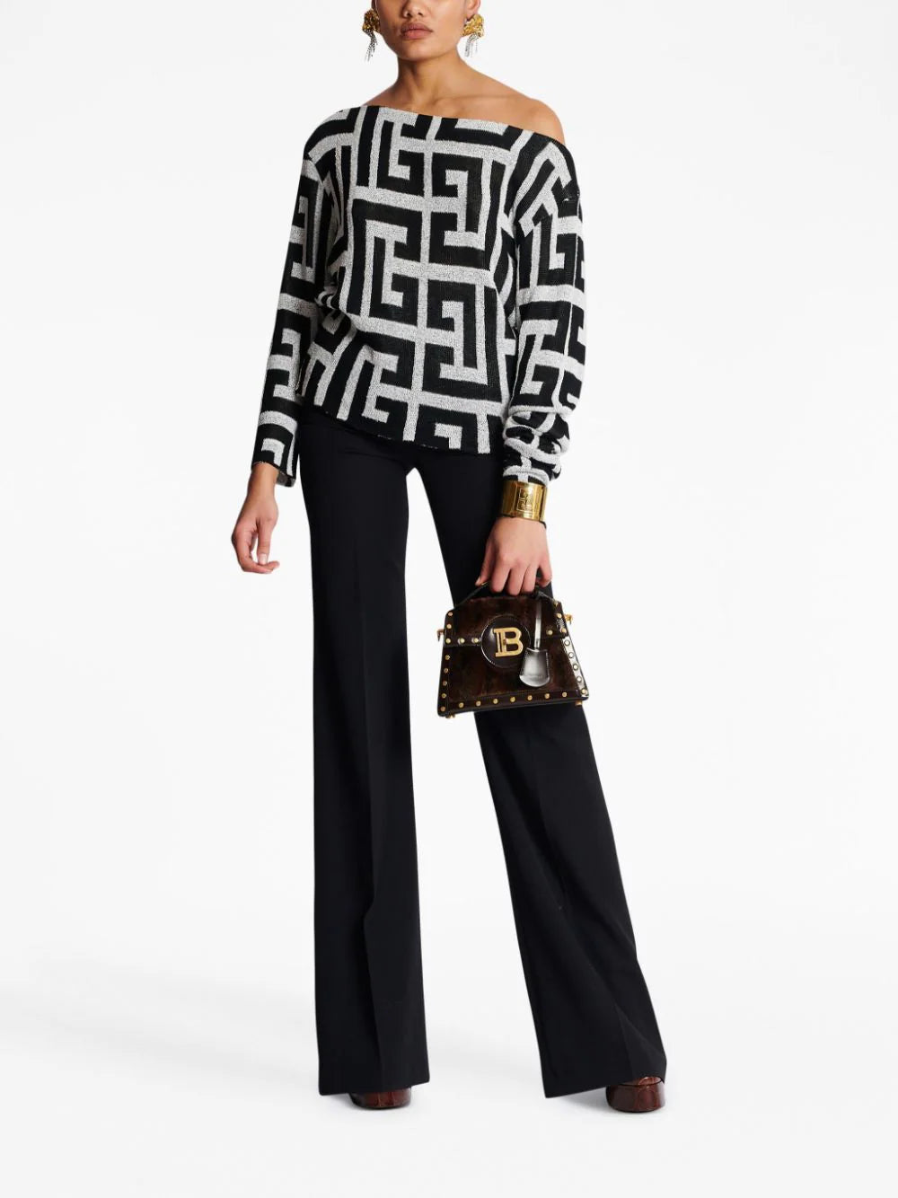 BALMAIN Monogrammed Top
