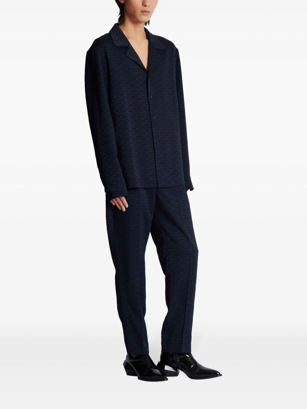 BALMAIN Pb Labyrinth Jacquard Pyjama Shirt