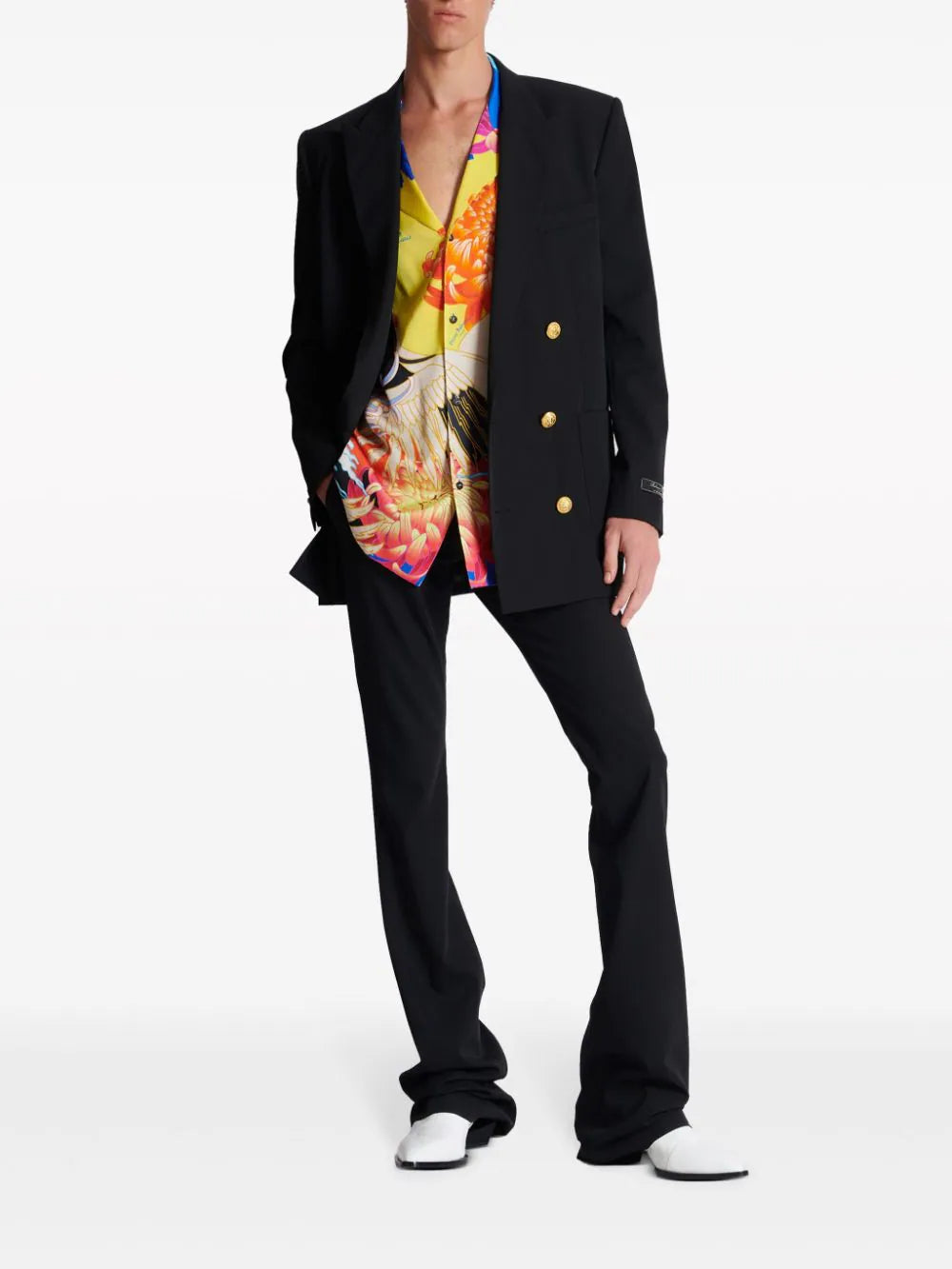BALMAIN Shirt With Crane Print