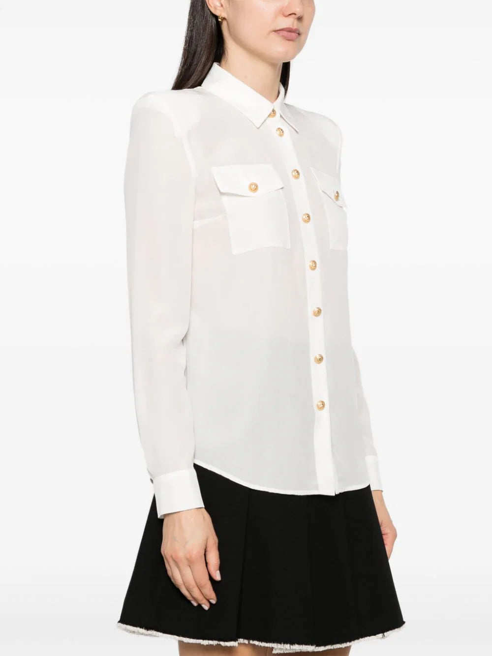 BALMAIN Shirt With Golden Buttons