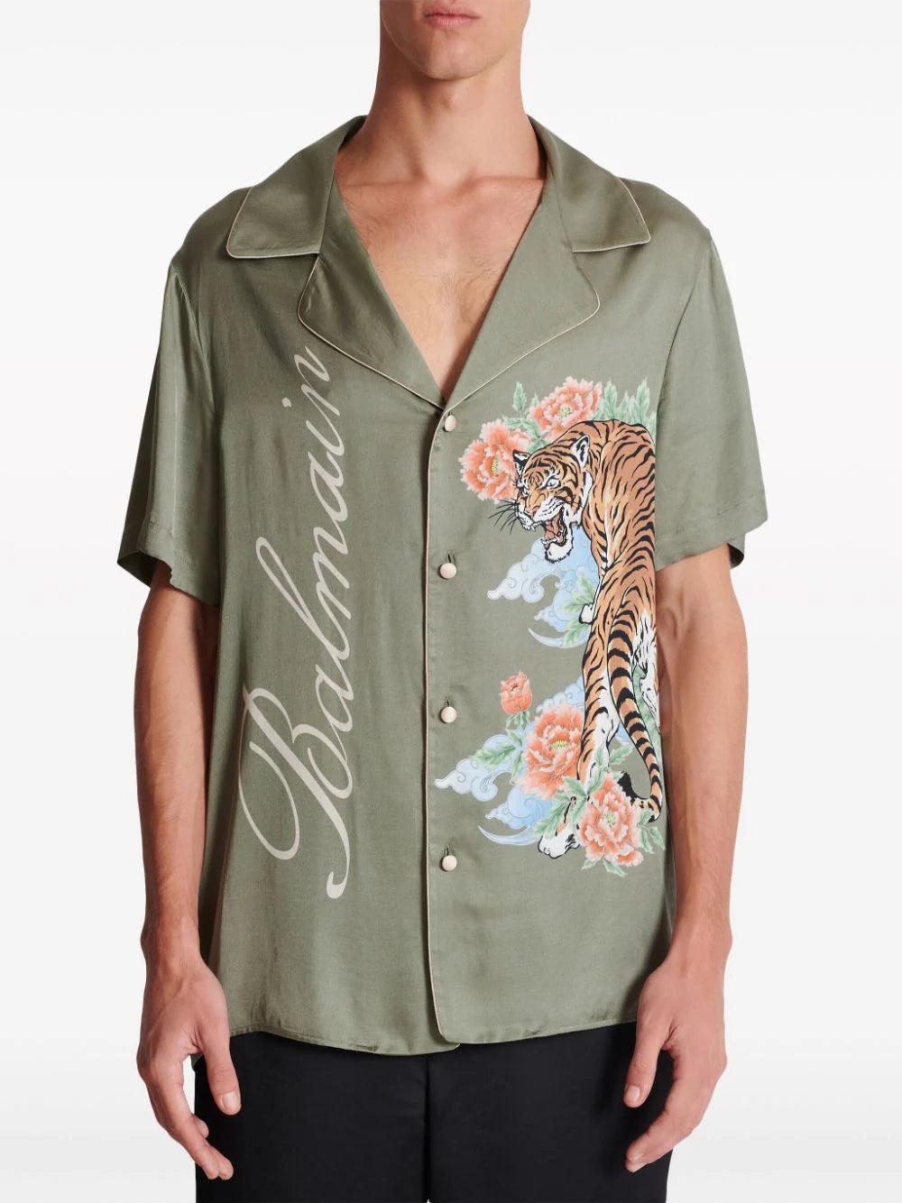 BALMAIN Shirt With Tiger Print