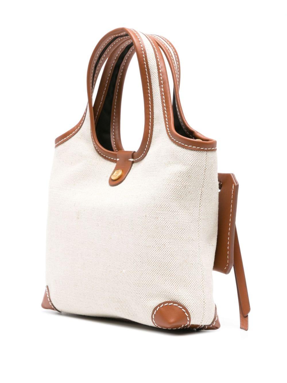 BALMAIN Small Canvas B-army Grocery Bag