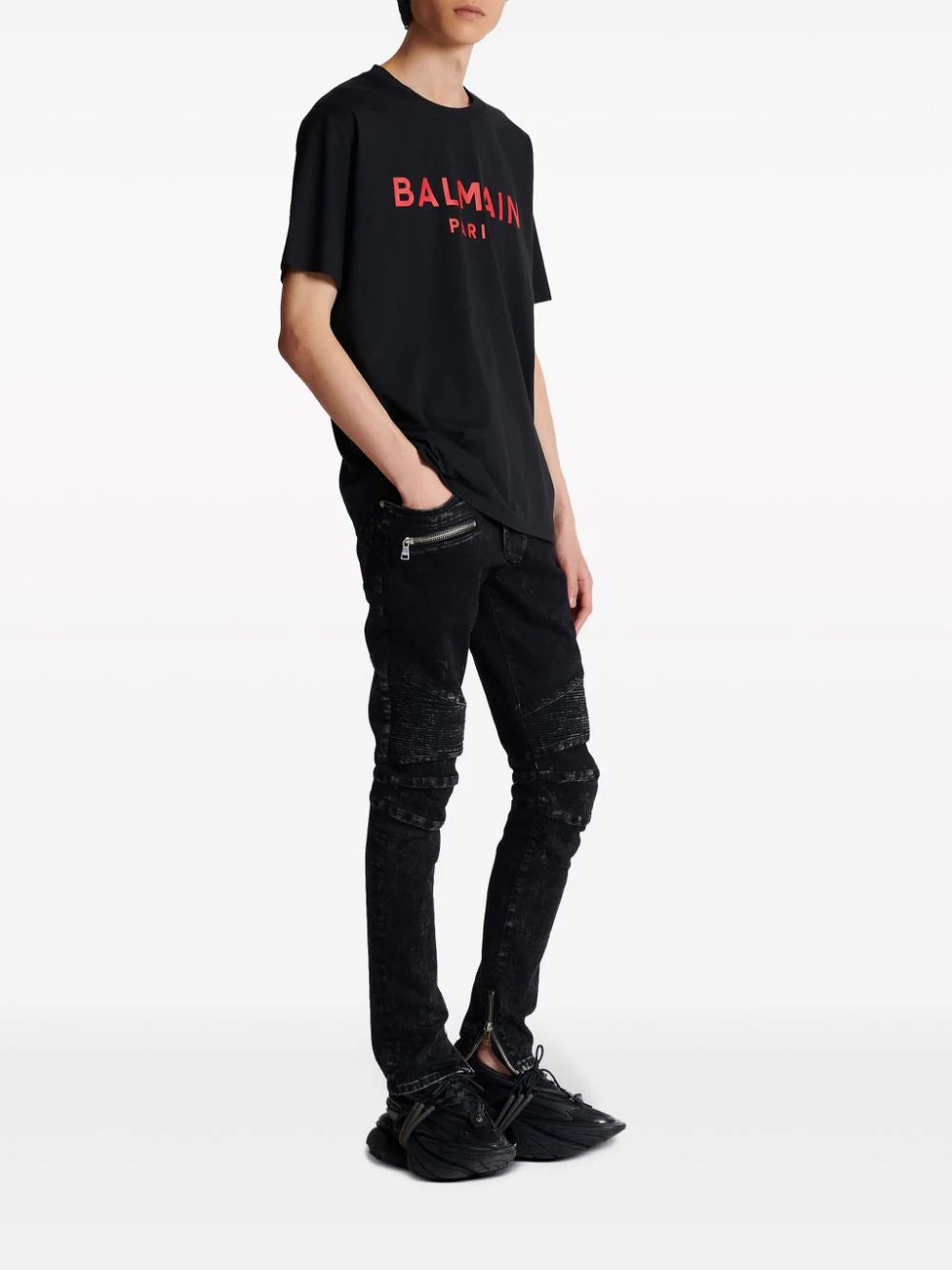 BALMAIN T-shirt With Balmain Paris