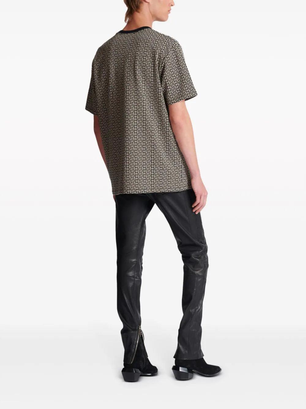 BALMAIN T-shirt With Monogram Print