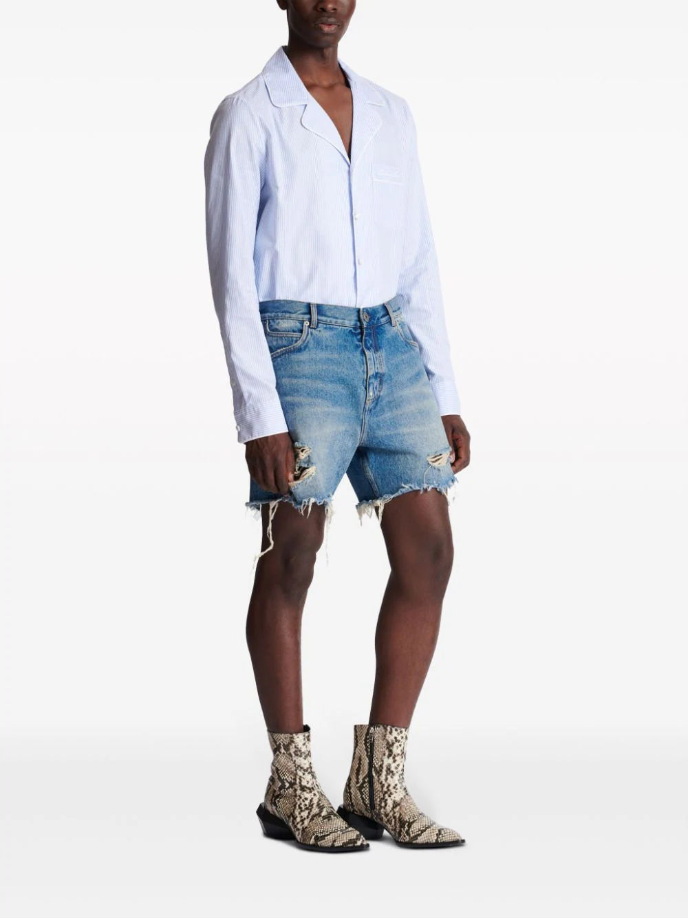 BALMAIN Unisex Denim Shorts