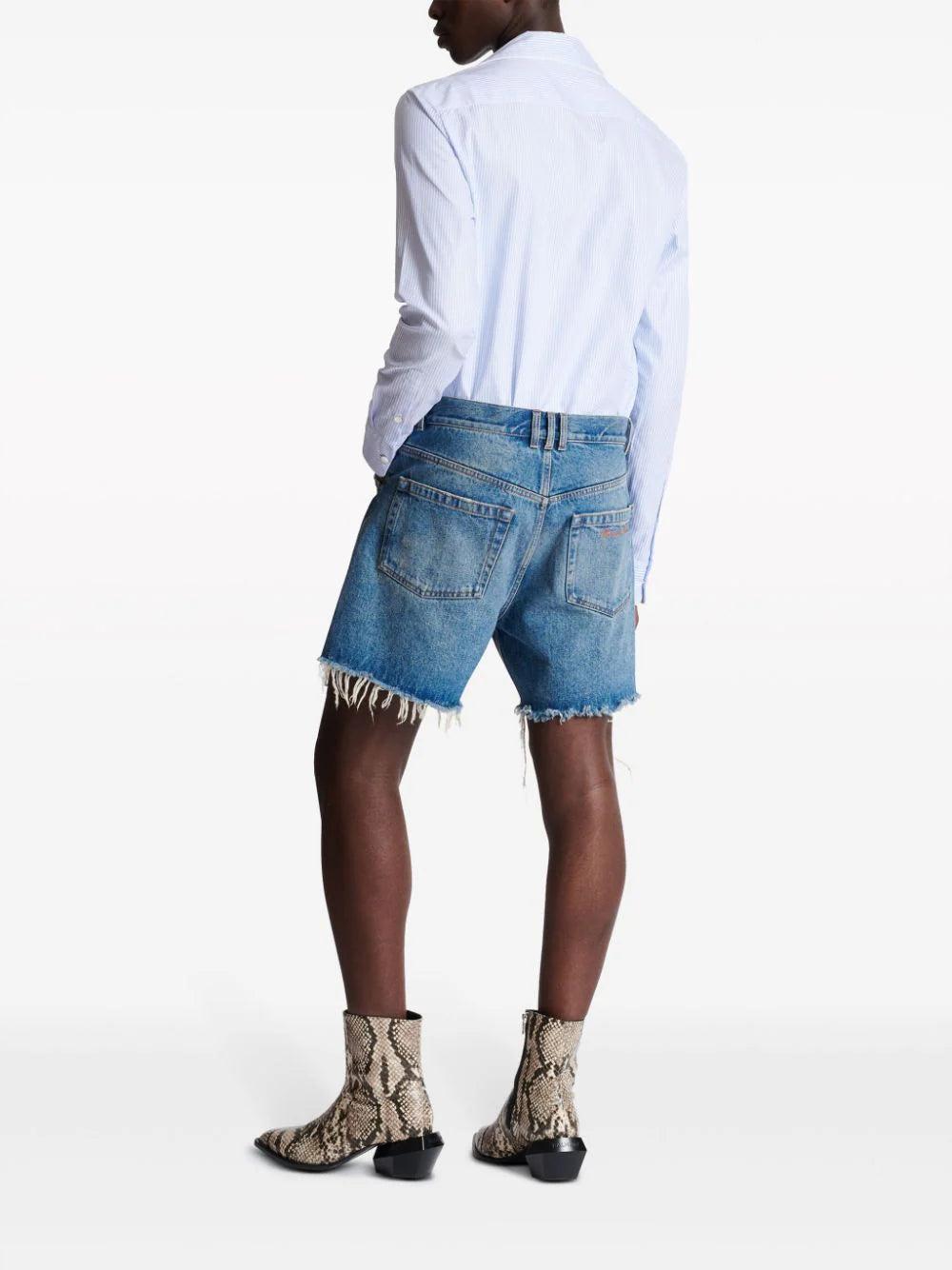 BALMAIN Unisex Denim Shorts
