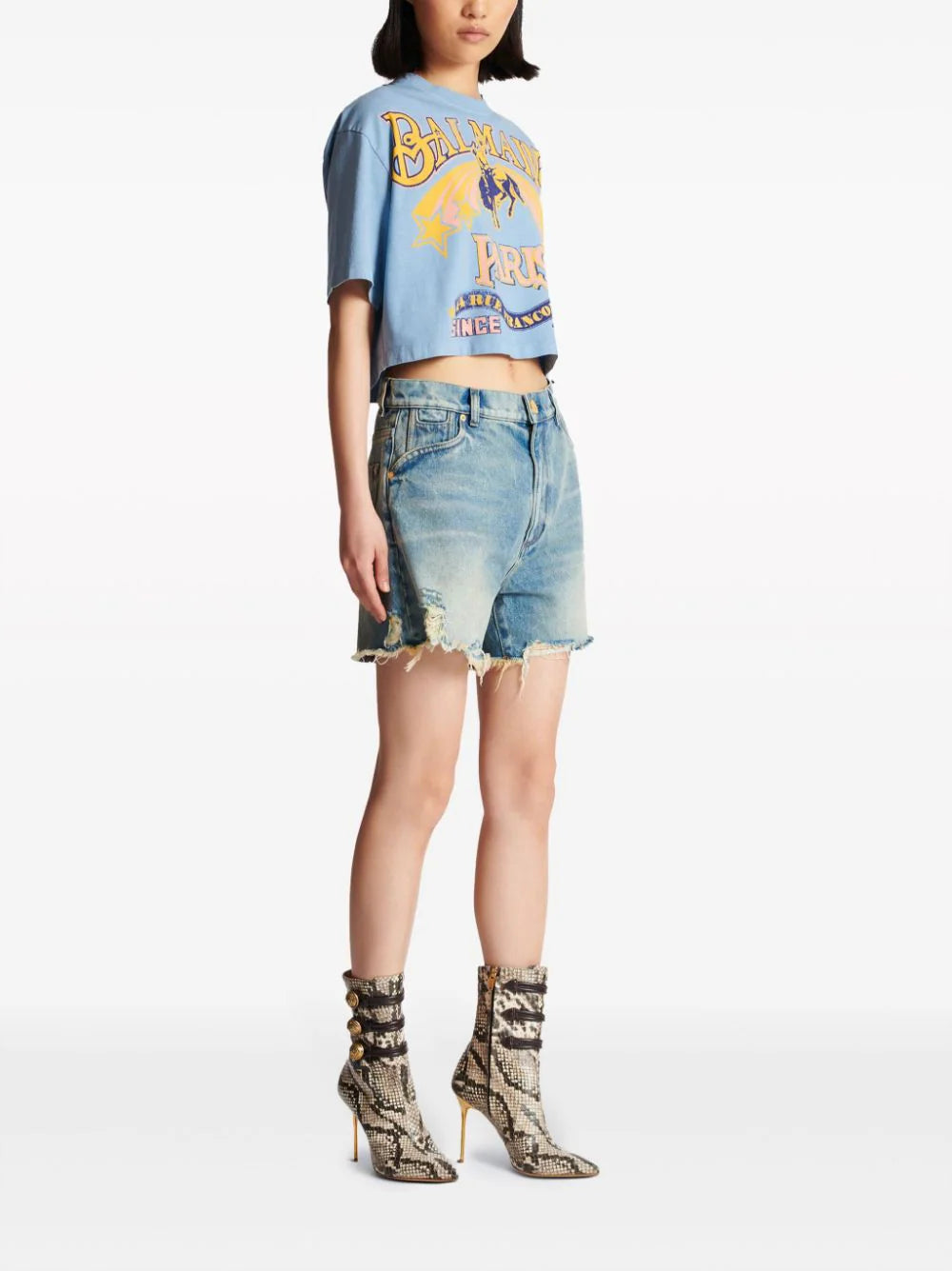 BALMAIN Vintage Denim Shorts