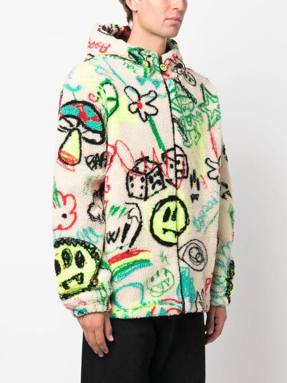 BARROW Sketch-print Fleece Jacket