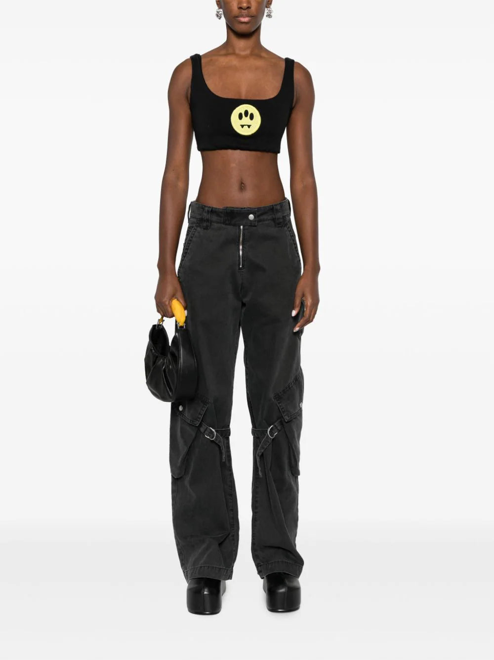 BARROW Smiley-face Cropped Top