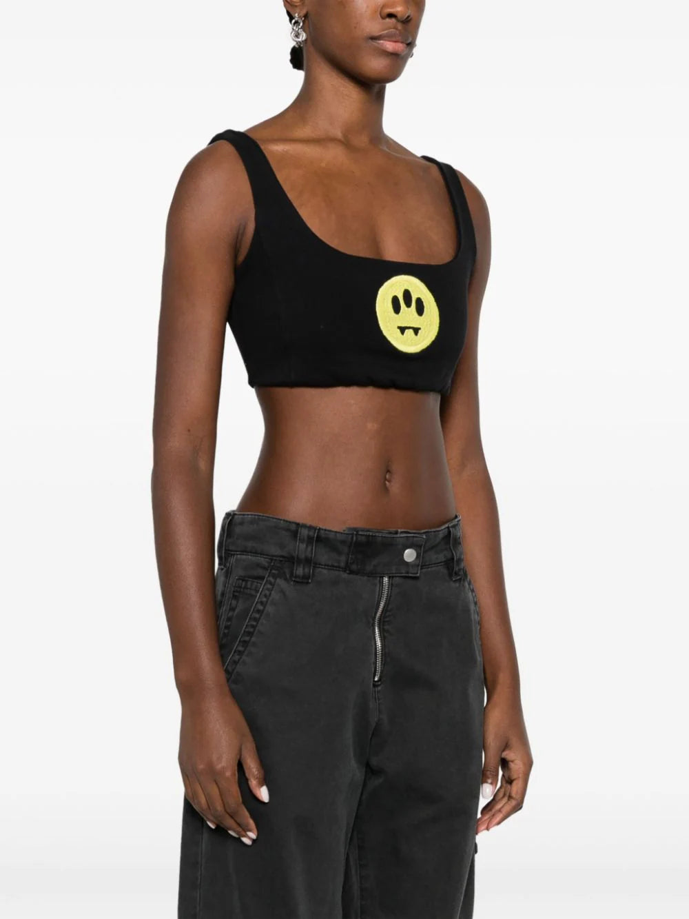 BARROW Smiley-face Cropped Top