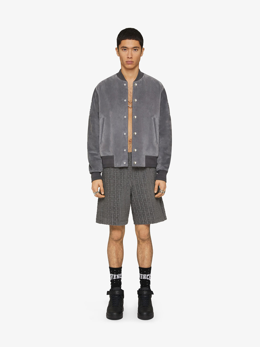 Givenchy Bermuda Shorts In 4g Towelling Cotton Jacquard