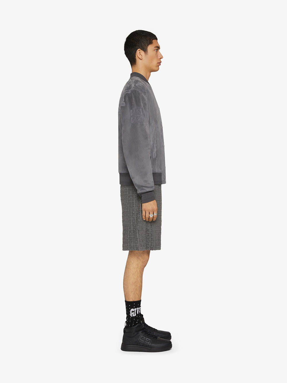 Givenchy Bermuda Shorts In 4g Towelling Cotton Jacquard