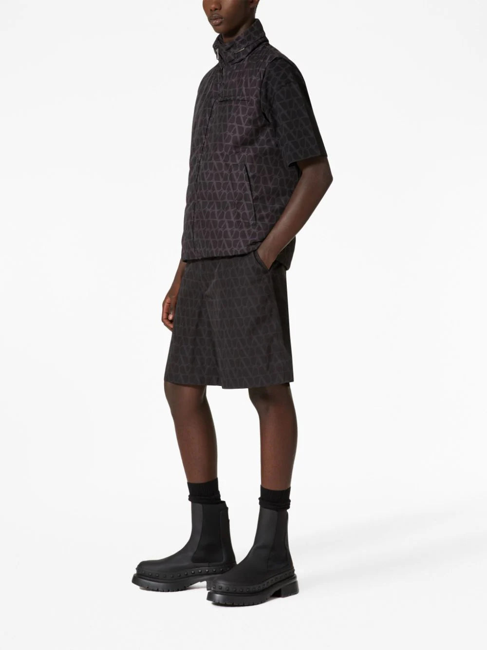 Valentino Garavani Bermuda Shorts With All-over Toile Iconographe