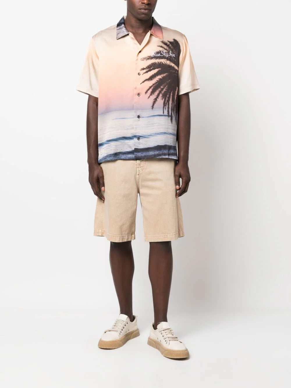 Blue Sky Inn Sunset Palm Shirt