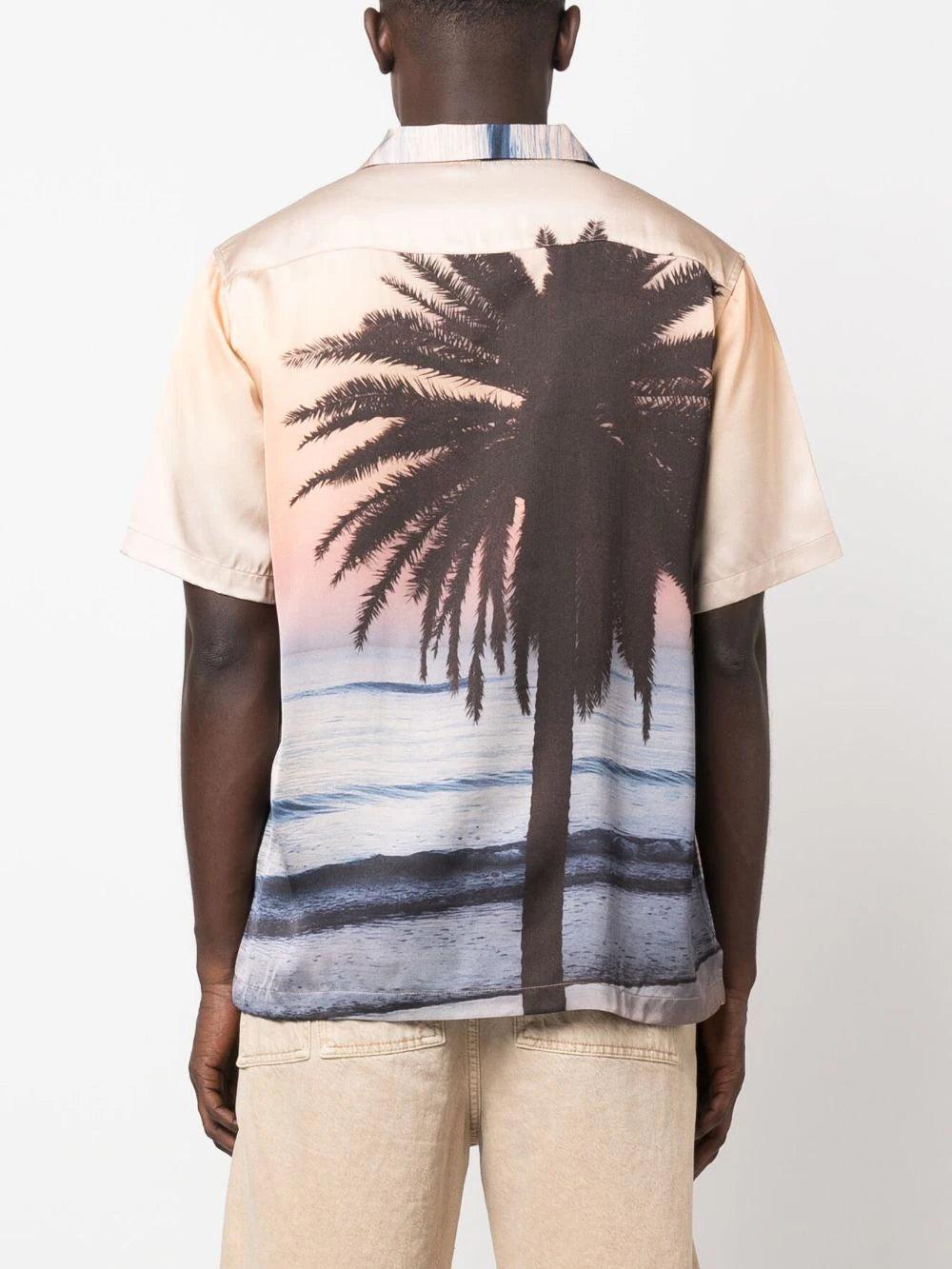 Blue Sky Inn Sunset Palm Shirt