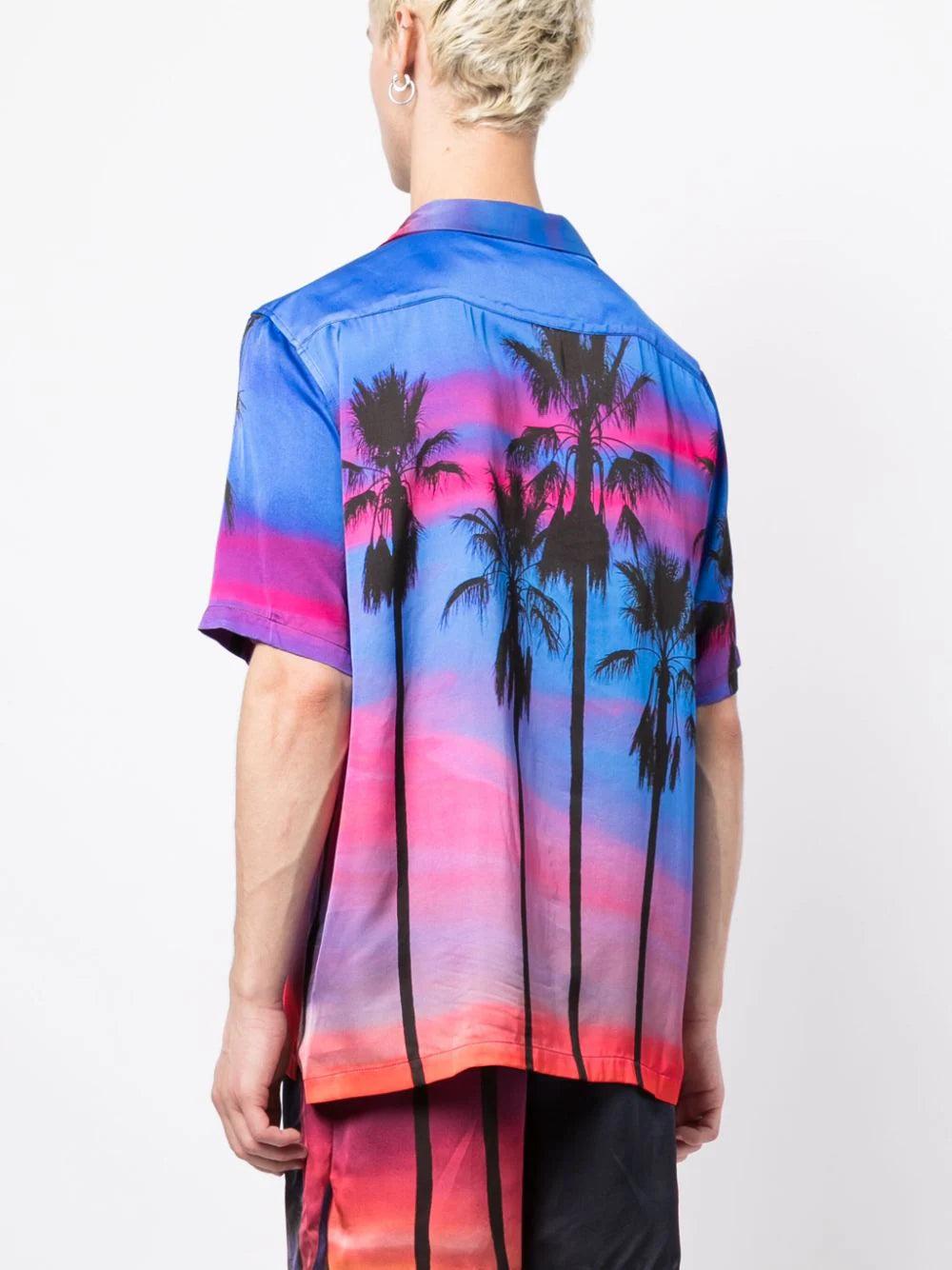 Blue Sky Inn Sunset Palms Short Sleeve Shirt