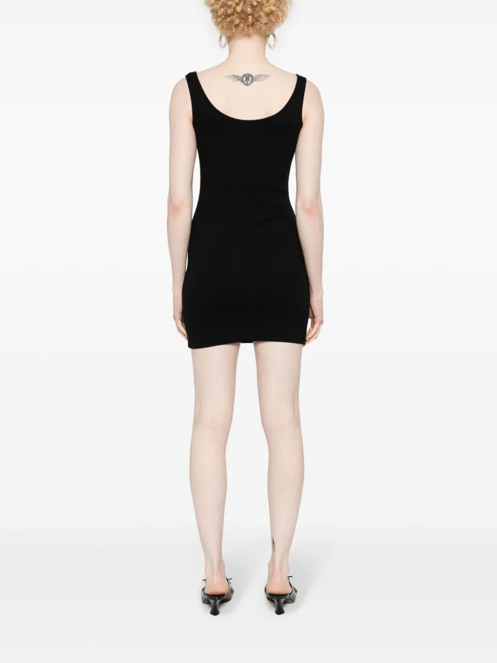 Blumarine Ribbed Dress With Brooch