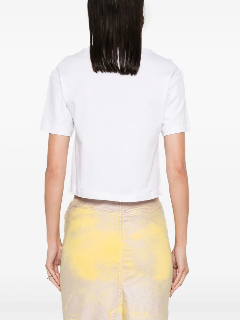 Blumarine T-shirt With Strass Logo Embroidery