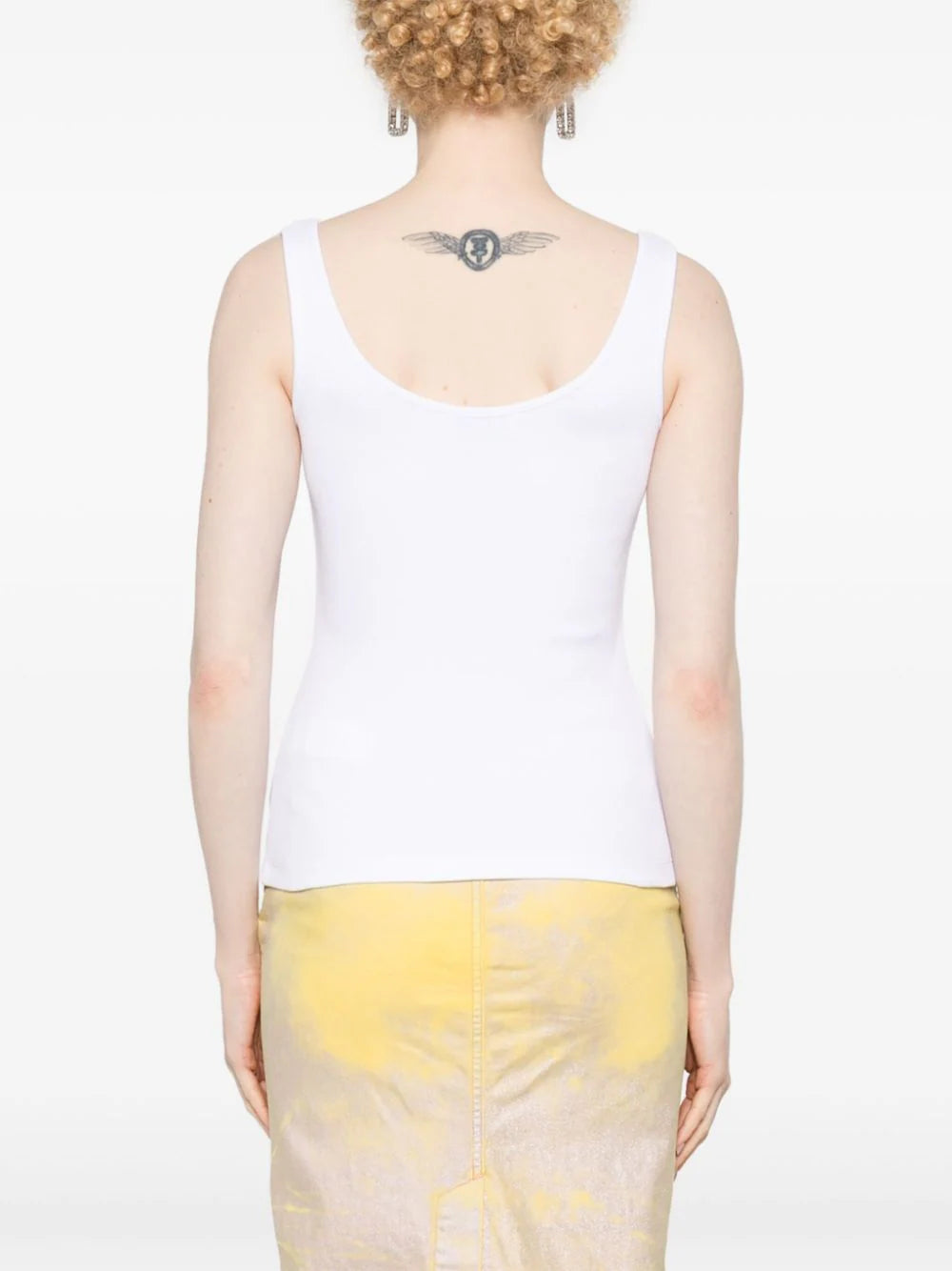 Blumarine Tank Top With B Monogram Pin