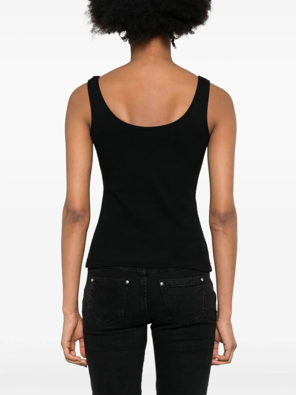 Blumarine Tank Top With B Monogram Pin