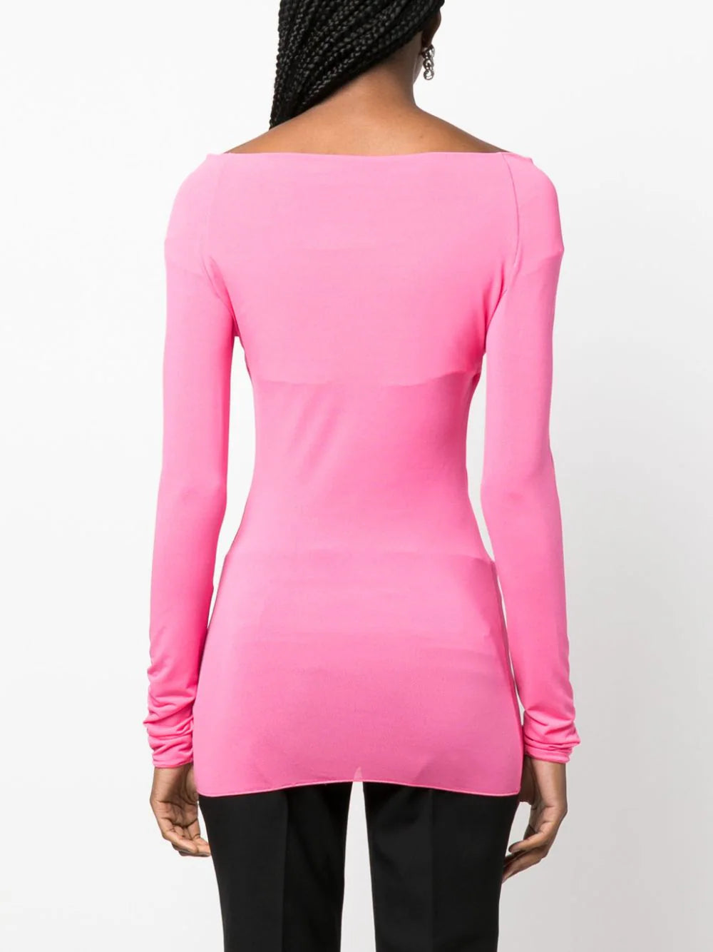 Blumarine Top W/ Rose Appliqué