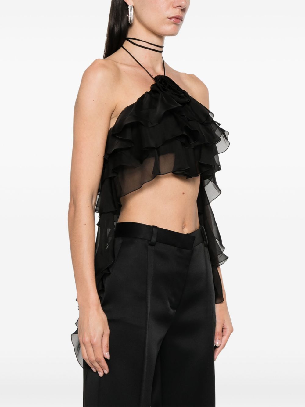 Blumarine Top With 3d Rose