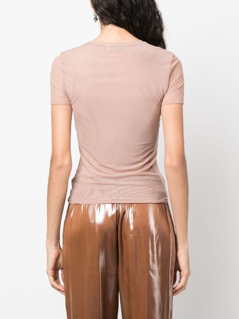 Blumarine Tulle T-shirt With Blumarine Logo